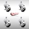 Service Caster 3 Inch SS Phenolic Wheel Swivel 12mm Threaded Stem Caster Set Brake SCC SCC-SSTS20S314-PHS-TLB-M1215-4 - alternate 1
